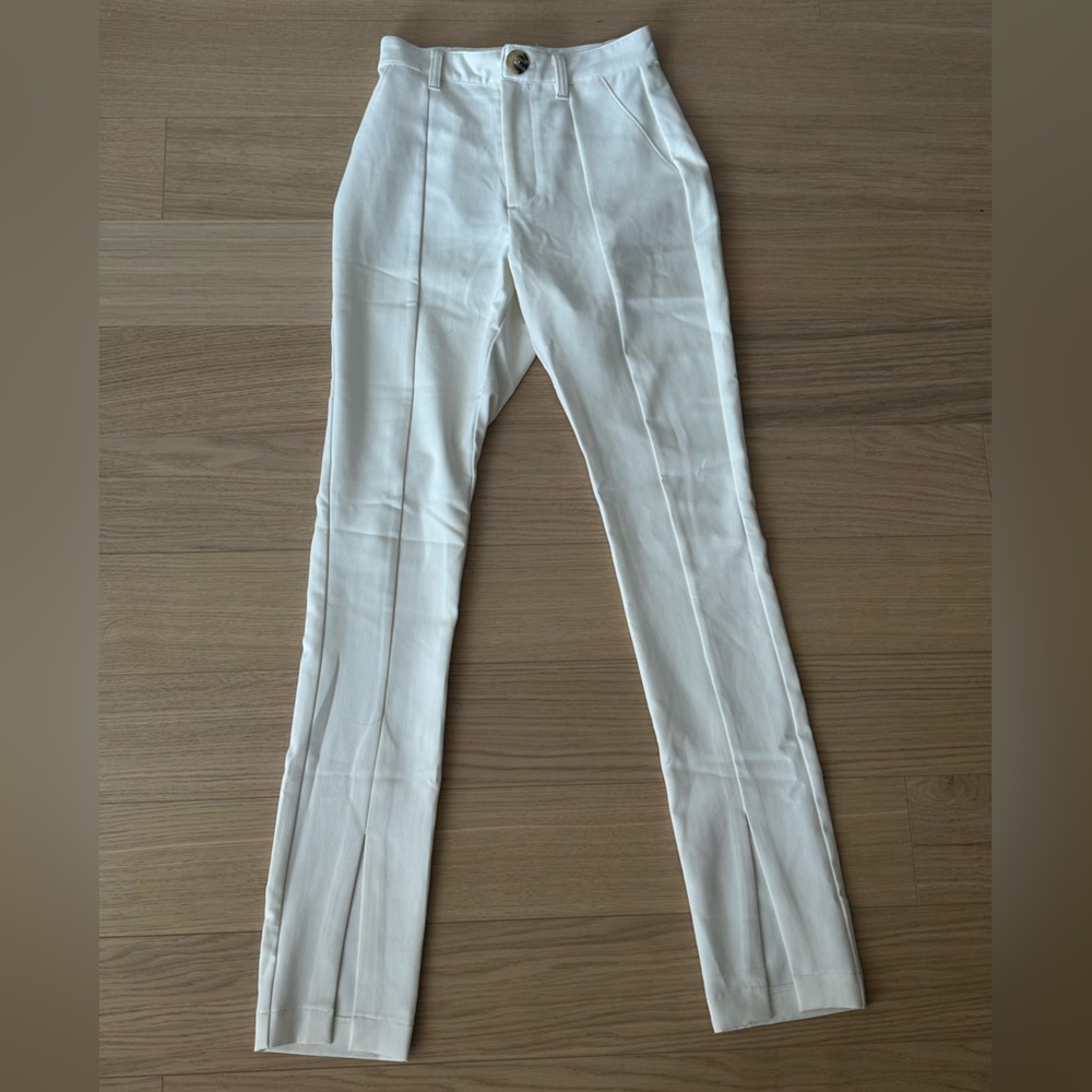 Danielle Bernstein White Split Pants